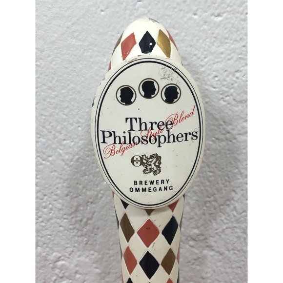 OMMEGANG Brewery Three Philosophers Belgium Style Blend Beer Tap Handle - Picture 2 of 8
